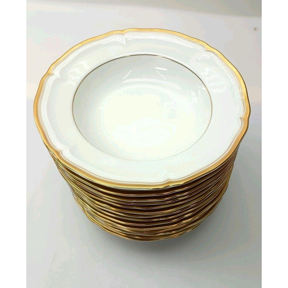 Mikasa Fine China L3509 Hyde Park Gold Dessert Bowls - Set Or Lot Of 14